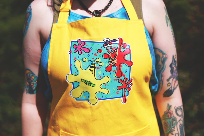 Ketchup & Mustard Aprons | Funky Fresh Foods of Funkotron
